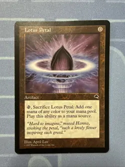 Lotus Petal - Tempest - Magic The Gathering - Vintage 1997 - Image 1