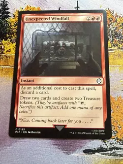 MTG - Universes Beyond: Fallout - Unexpected Windfall - NM - NF - Image 3