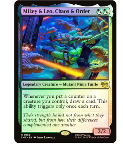 Mikey & Leo, Chaos & Order - Foil Teenage Mutant Ninja Turtles MTG - Image 1