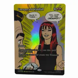 Unexpected Windfall Borderless Foil #29 MTG Spider-Man MAR EN NM - Image 1