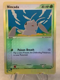 Pokemon Nincada 66/97 EX Reverse Holo Common 40 HP - Image 1
