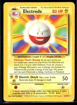 1999 Classic - Base Set Electrode Non Holo Pokemon Card #21 - Image 1