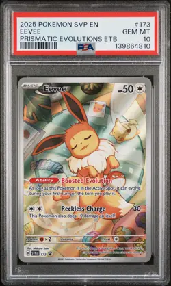 2025 POKEMON SVP EN-SV BLACK STAR PROMO #173 EEVEE PSA 10 - Image 1