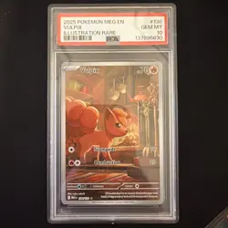 PSA 10 Vulpix 138/132 Pokemon Card Illustration Rare Mega Evolutions TCG - Image 1