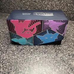 Pokemon TCG Evolving Skies ETB EMPTY BOX+Dices/Sleeves/Token/Booklet/Empty packs - Image 1