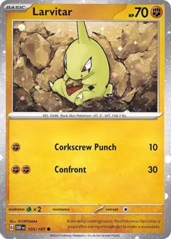 1x (NM) Larvitar - 105/197 - Cosmos Holo Promos Pokemon - Image 1