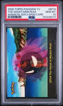 Pokemon PSA 10 The Ghost Of Maiden Peak 2000 Topps #EP19 Series 2 Gastly Gem Mt - Image 1