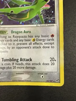 2005 Pokemon Ex Deoxys Rayquaza 22/107 Holo SEE PICS - Image 5