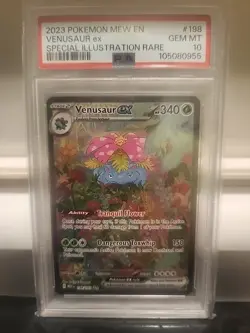 2023 POKEMON MEW EN-151 SPECIAL ILLUSTRATION RARE #198 VENUSAUR EX PSA 10 - Image 1