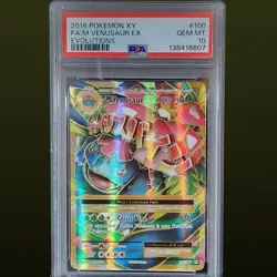 2016 POKEMON XY EVOLUTIONS 100 FULL ART/M VENUSAUR EX PSA 10 - Image 1