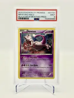 2015 POKEMON XY BLACK STAR PROMOS XY101 MEWTWO-HOLO MEGA MEWTWOPRODUCTS - Image 1