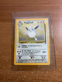 Pokemon Wigglytuff 19/130 Base2 - Rare Holo Card in top loader - Image 4