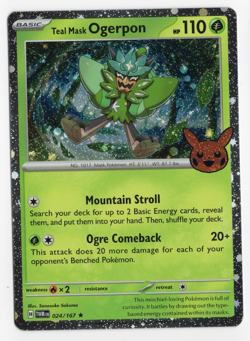 Teal Mask Ogerpon 024/167 Halloween Cosmos Holo Pokemon Card - Image 1