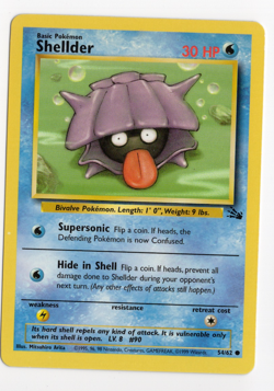 Shellder 54/62 Fossil Set Pokemon Card - Image 1
