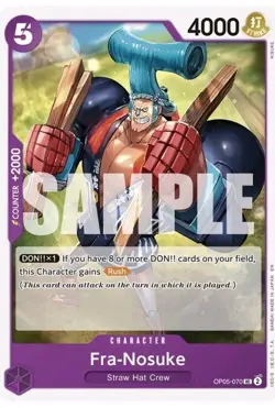 OP05-070 Fra-Nosuke Uncommon English One Piece TCG Card x4 Playset - Image 1