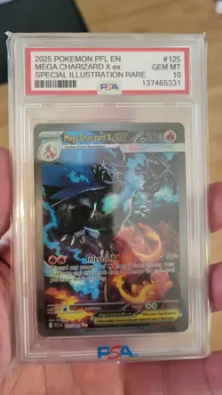 Mega Charizard X Ex Style Custom Fan Art Pokemon Card Phantasmal Flames - Image 1