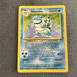 Pokemon TCG Blastoise Holo Rare Card Base Set 2/102 Unlimited - Vintage LP - Image 1