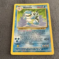 Pokemon TCG Blastoise Holo Rare Card Base Set 2/102 Unlimited - Vintage LP - Image 2