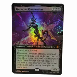 Gwenom, Remorseless (Extended Art) FOIL #0256 Mythic MTG Marvel's Spider-Man NM - Image 1