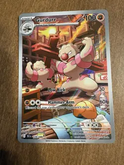 Pokemon TCG Gurdurr Illustration Rare from Black Bolt 126/086 - Image 1