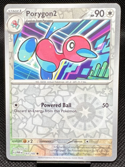 Pokemon Porygon2 143/182 Reverse Holo Paradox Rift TCG NM+ - Image 1