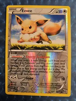 Eevee 80/111 XY-Furious Fists Reverse Holo. Very Nice Condition Pokemon TCG - Image 1