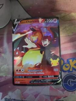 Pokemon TCG Lance's Charizard v SWSH133 Celebrations Black Star Promo Holo NM/M - Image 1