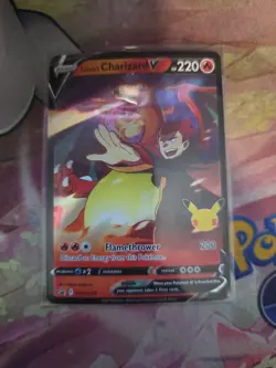 Pokemon TCG Lance's Charizard v SWSH133 Celebrations Black Star Promo Holo NM/M - Image 3