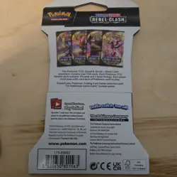 Rebel Clash Sleeved Booster Pack - 1x NEW English Factory Sealed Pokemon Random - Image 3