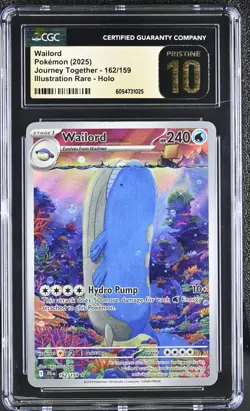 Pokemon Wailord 162/159 Illustration Rare Journey Together - CGC 10 PRISTINE - Image 1