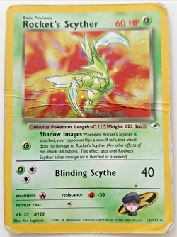 Pokemon TCG Rocket's Scyther 13/132 Holo Gym Heroes HP - Image 1