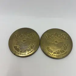 Exeggutor #103 and Ponyta #77 1998 Pokemon Metal Coins Vintage Battling Game - Image 2