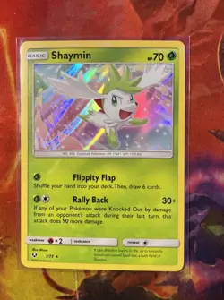 Shaymin 7/73 Shining Legends Holo-rare 2017 Pokemon LP - Image 1
