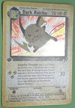 Dark Raichu - 83/82 - Pokemon Team Rocket 1st Edition Holo Rare NEAR MINT 1 MARK - Image 2