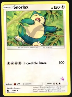 POKEMON SNORLAX 50/68 HIDDEN FATES RARE NEAR MINT - MINT - Image 1