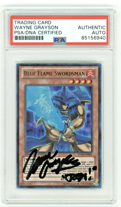 PSA Signed Wayne Grayson Blue Flame Swordsman LC04-EN001 Limited Edition UR - Image 1