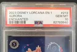 2023 Disney Lorcana – Enchanted #213 Aurora PSA 10 Gem Mint - Image 3