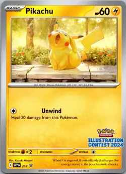 Pikachu Illustration Contest 2024 Promo SV: Scarlet & Violet Promo Cards 214 NM - Image 1