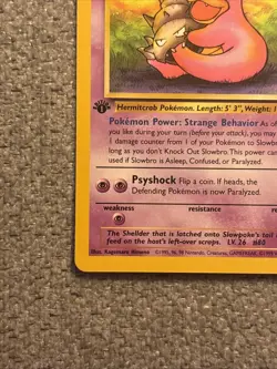 Pokemon TCG Slowbro Fossil 1st Edition Uncommon Card 43/62 LP Condition - Image 5