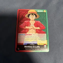 One Piece Card Game Romance Dawn Monkey D Luffy OP01-003 Pre Errata Leader - Image 1