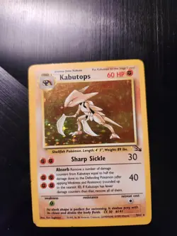 Kabutops #9/62 Fossil Holo Pokemon TCG Card English 1999 - Image 1