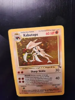 Kabutops #9/62 Fossil Holo Pokemon TCG Card English 1999 - Image 2
