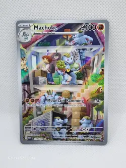 Pokemon Scarlet & Violet 151 Machoke 177/165 Illustration Rare Card NM ENGLISH - Image 1