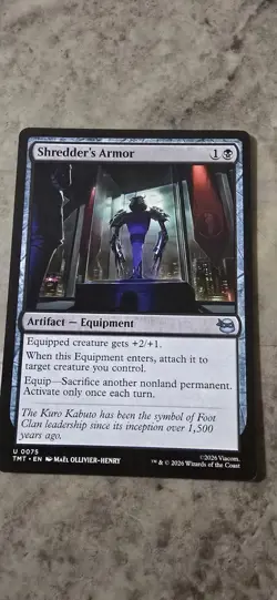 Shredder's Armor Teenage Mutant Ninja Turtles Regular Artifact Equipment MTG NM - Image 1