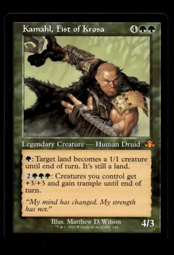 Kamahl, Fist of Krosa (Retro Frame) 344 Foil M Dominaria Remastered - Image 1