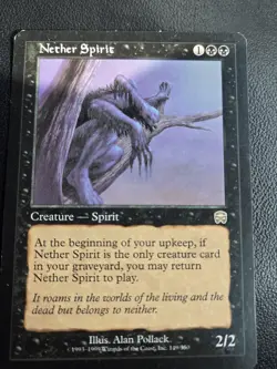 1999 MAGIC: THE GATHERING MERCADIAN MASQUES NETHER SPIRIT #149 - Image 1