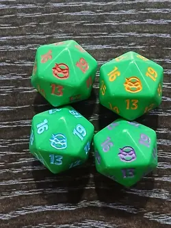 MTG, Teenage Mutant Ninja Turtles, Spindown D20 dice each one(4 dice in total) - Image 1