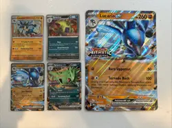 Prismatic Evolutions Stamped Collection Lucario & Tyranitar Promo Pokemon Cards - Image 2