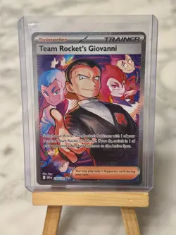 Team Rockets Giovanni 238/182 SIR Full Art Holo Destined Rivals Pokemon TCG - Image 3