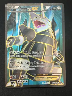 Aggron EX Full Art Holo Card 153/160 XY-Primal Clash Pokemon MP/HP - Image 1